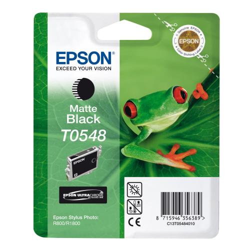 Epson T0548 - 13 ml - nero opaco - originale - blister - cartuccia d'inchiostro - per Stylus Photo R1800, R800